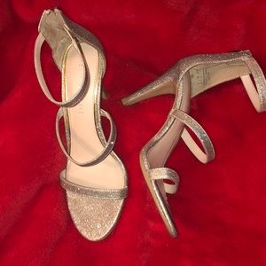 Gold glitter Kelly & Katie heels